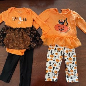Halloween Set 3-6 months - 2 adorable embroidered sets